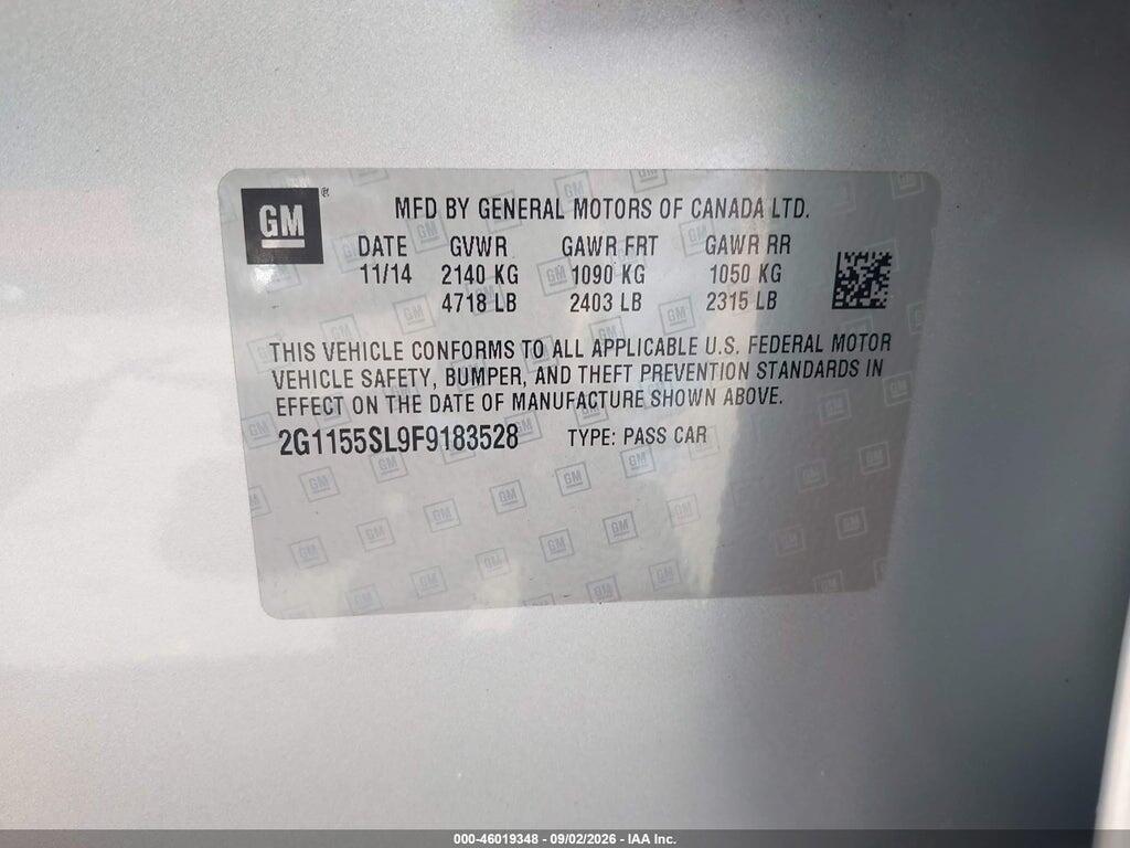 2G1155SL9F9183528 2015 CHEVROLET IMPALA photo no. 9