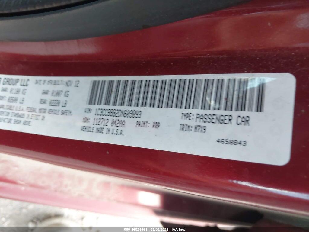 1C3CCBBB2DN609893 2013 CHRYSLER 200 photo no. 9