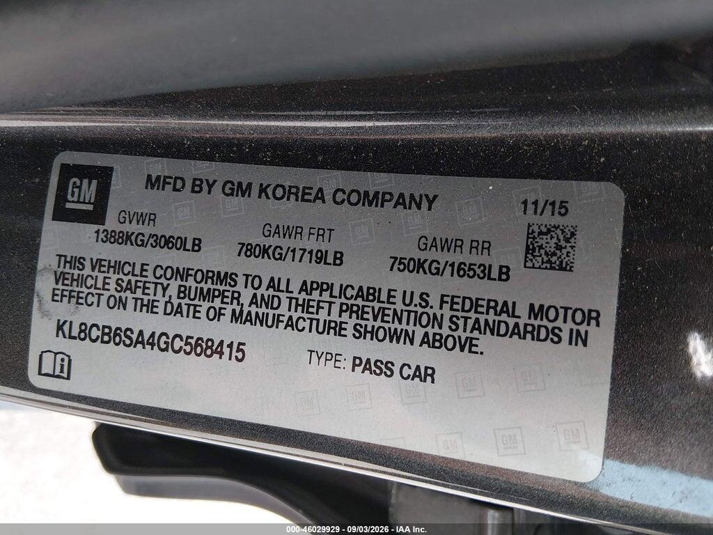 KL8CB6SA4GC568415 2016 CHEVROLET SPARK photo no. 9