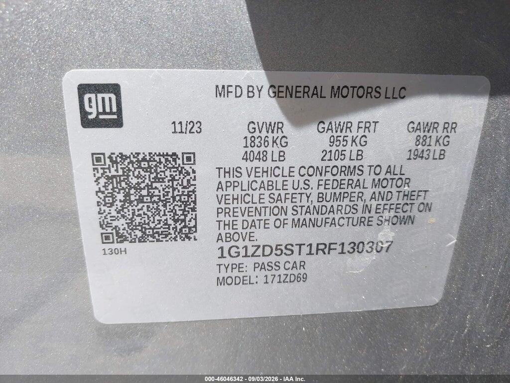 1G1ZD5ST1RF130307 2024 CHEVROLET MALIBU photo no. 9