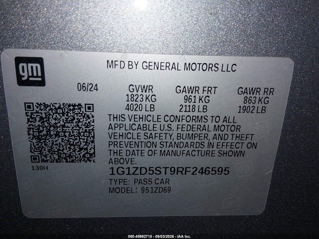 1G1ZD5ST9RF246595 2024 CHEVROLET MALIBU photo no. 9