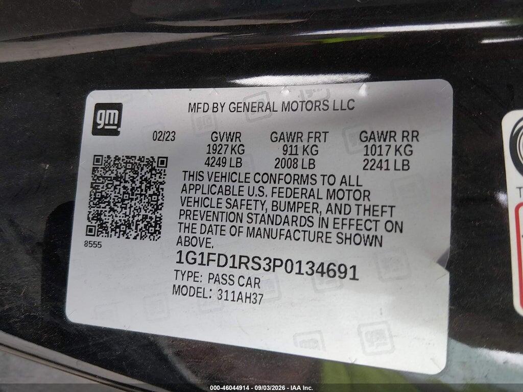 1G1FD1RS3P0134691 2023 CHEVROLET CAMARO photo no. 9