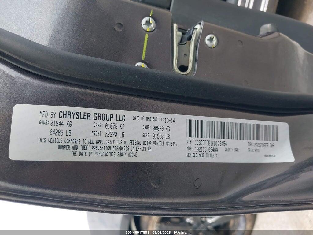 1C3CDFBB1FD173454 2015 DODGE DART photo no. 9
