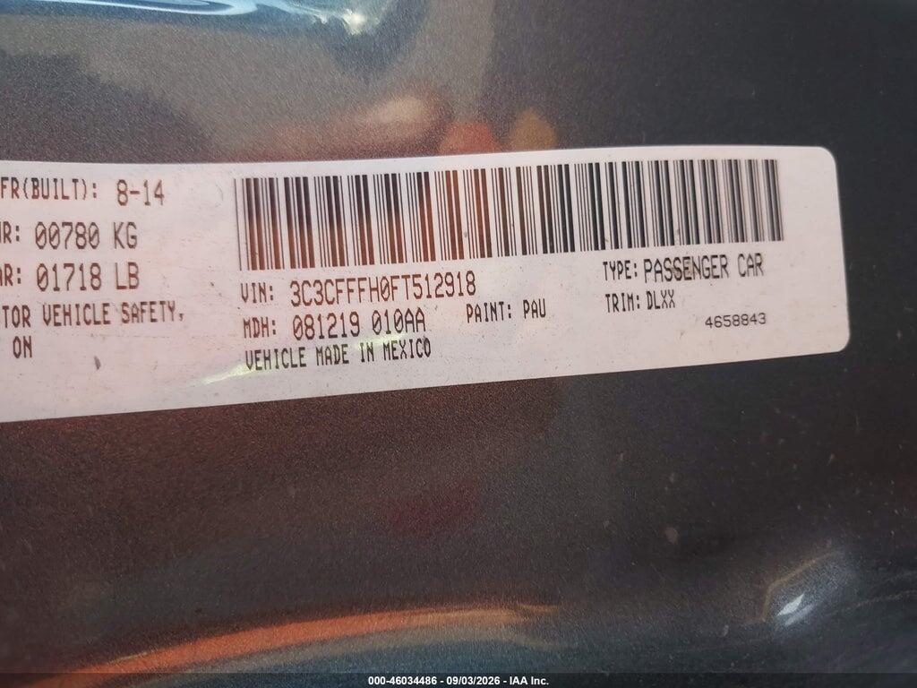 3C3CFFFH0FT512918 2015 FIAT 500 photo no. 9