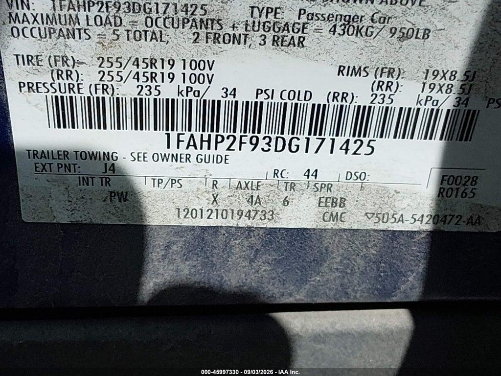 1FAHP2F93DG171425 2013 FORD TAURUS photo no. 9
