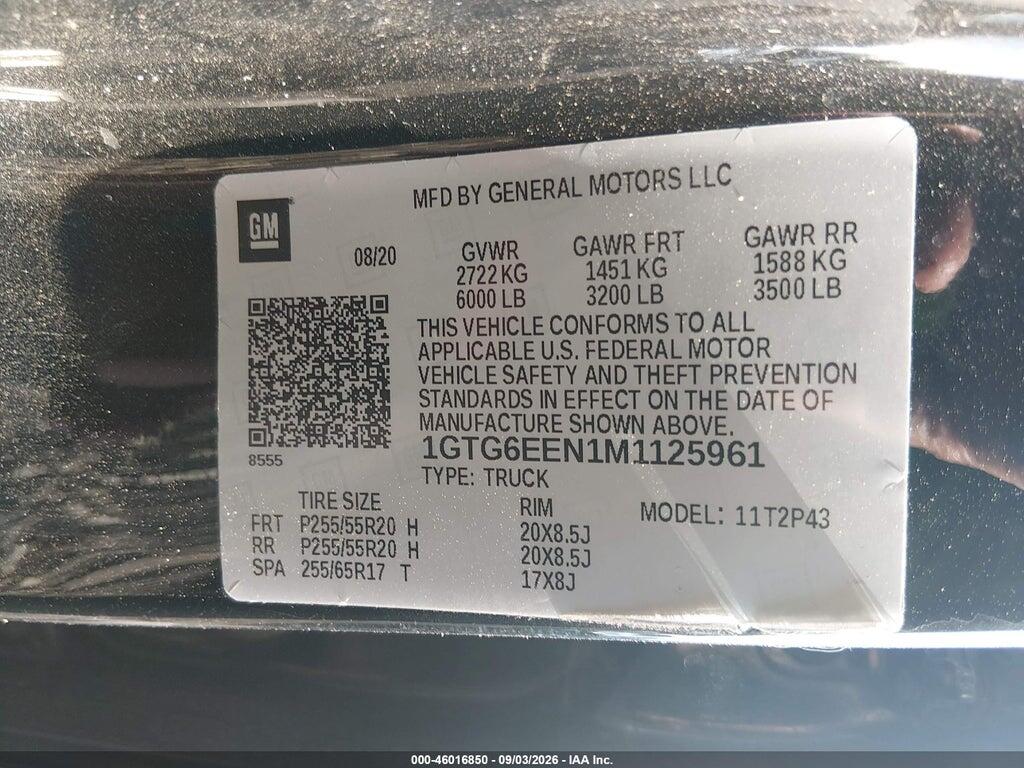 1GTG6EEN1M1125961 2021 GMC CANYON photo no. 9