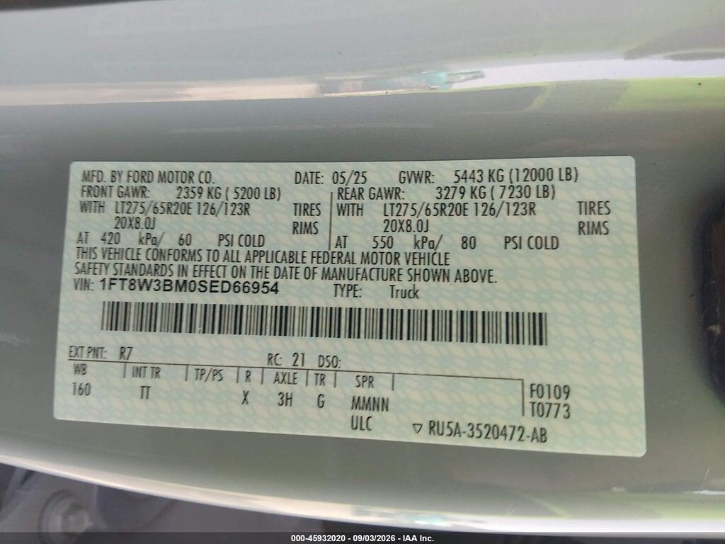 1FT8W3BM0SED66954 2025 FORD F-350 photo no. 8