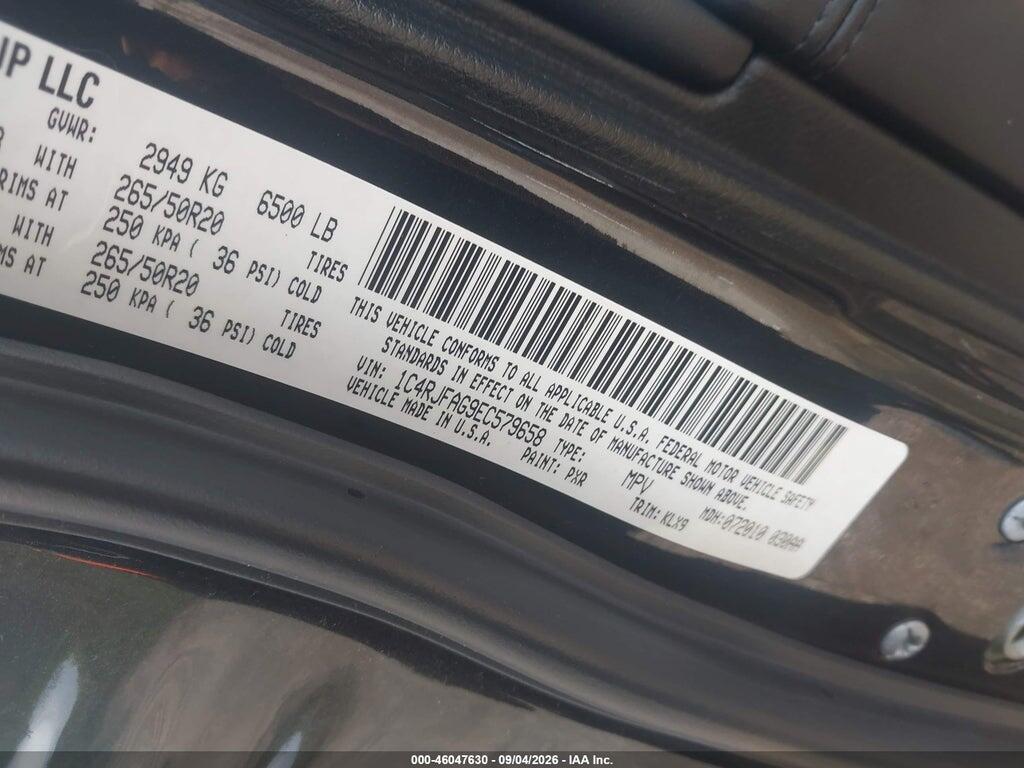 1C4RJFAG9EC579658 2014 JEEP GRAND CHEROKEE photo no. 9