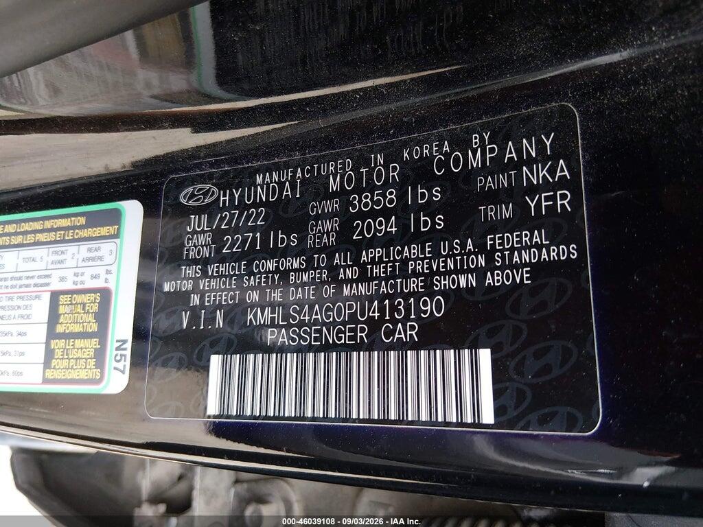 KMHLS4AG0PU413190 2023 HYUNDAI ELANTRA photo no. 9