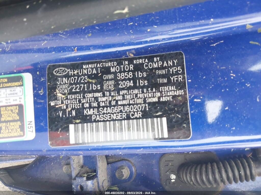 KMHLS4AG6PU602071 2023 HYUNDAI ELANTRA photo no. 9