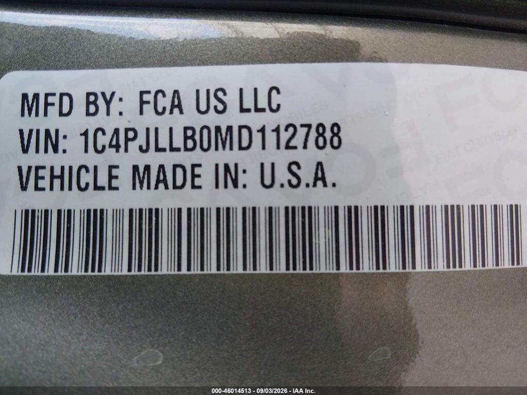 1C4PJLLB0MD112788 2021 JEEP CHEROKEE photo no. 9