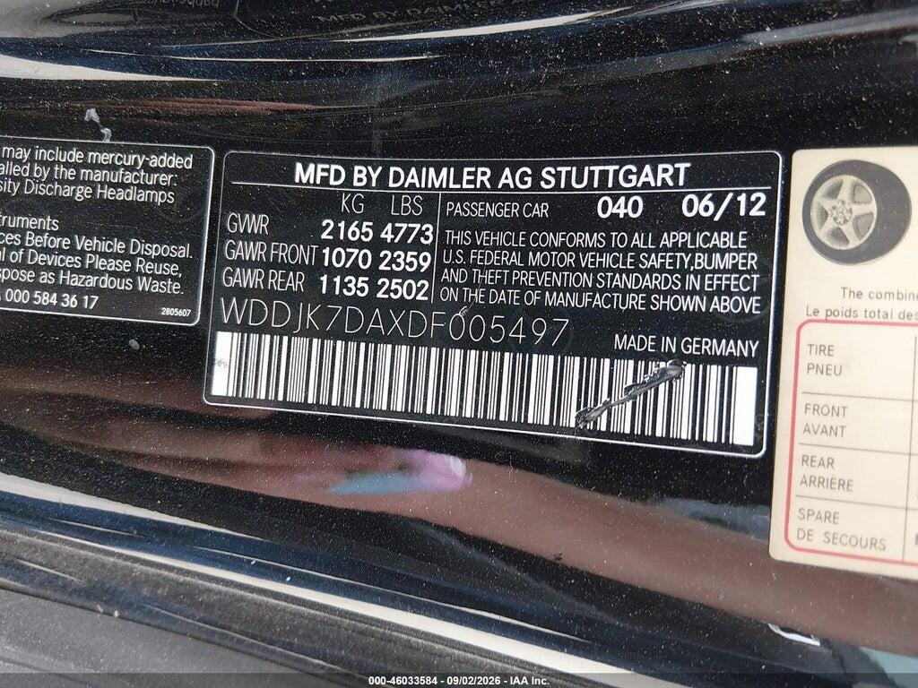 WDDJK7DAXDF005497 2013 MERCEDES-BENZ SL 550 photo no. 9