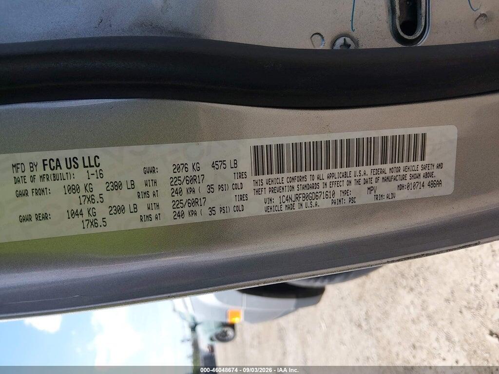 1C4NJPFA8GD720757 2016 JEEP PATRIOT photo no. 9
