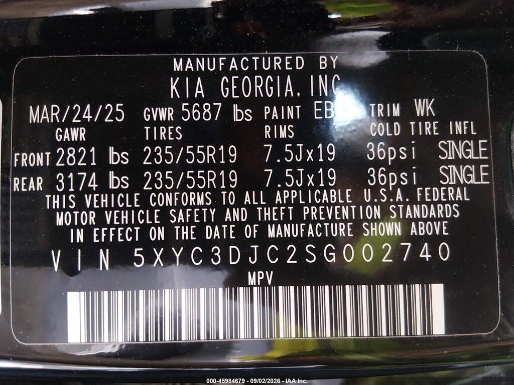 5XYC3DJC2SG002740 2025 KIA EV6 photo no. 9