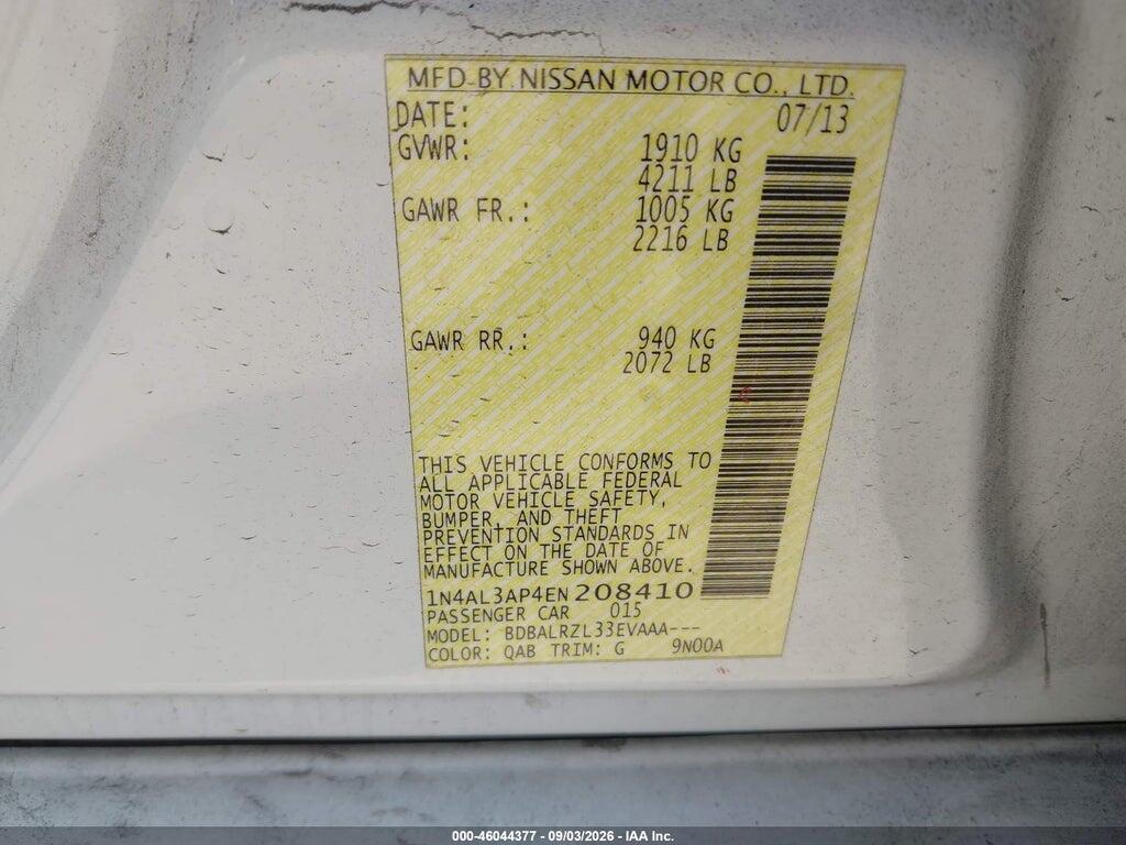1N4AL3AP4EN208410 2014 NISSAN ALTIMA photo no. 9