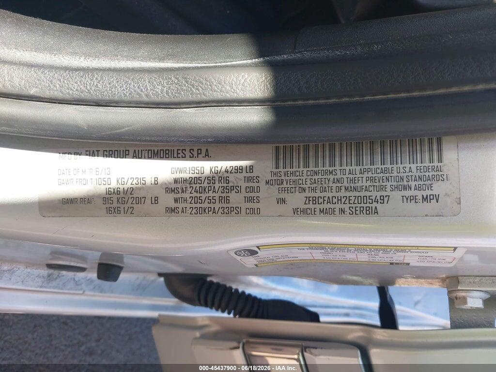 ZFBCFACH2EZ005497 2014 FIAT 500L photo no. 9