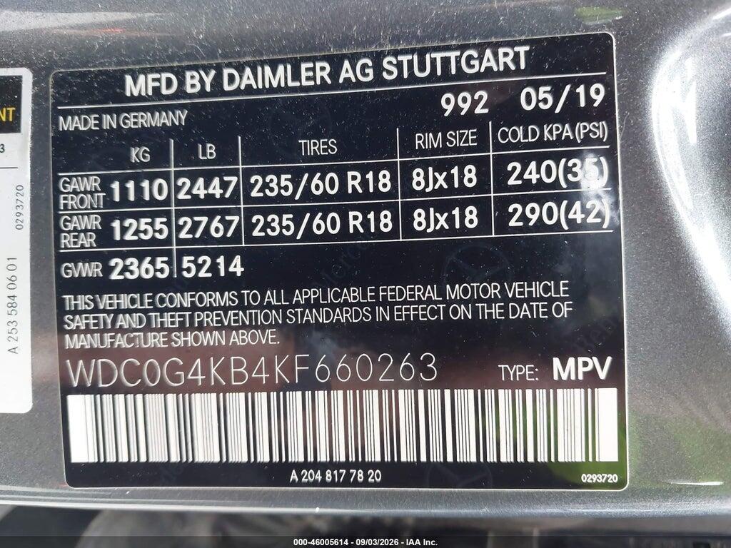 WDC0G4KB4KF660263 2019 MERCEDES-BENZ GLC 300 photo no. 9