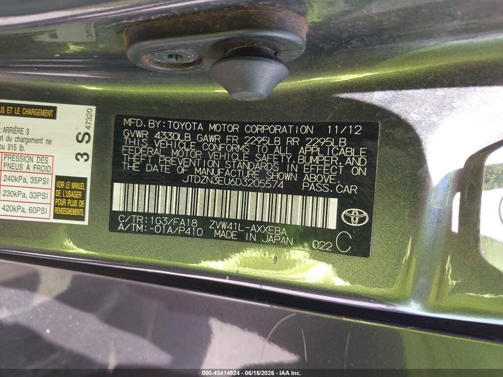 JTDZN3EU6D3205574 2013 TOYOTA PRIUS V photo no. 9