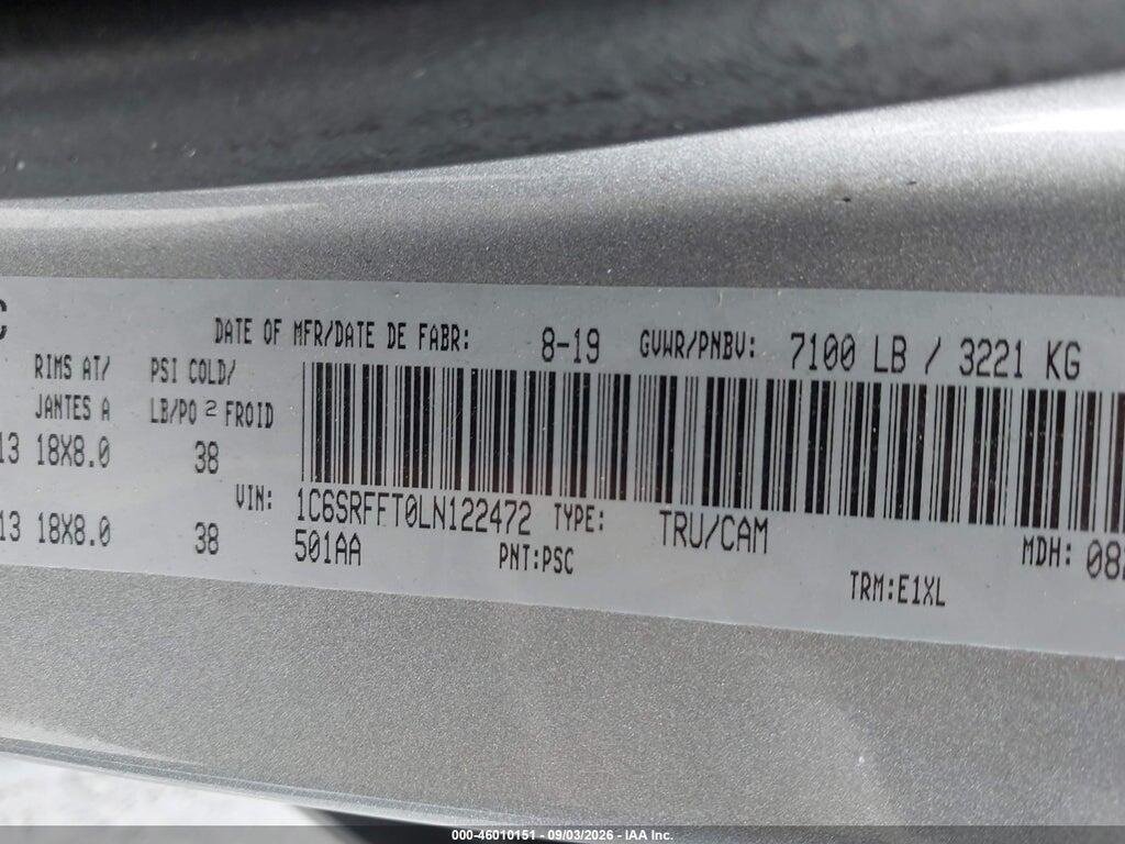 1C6SRFFT0LN122472 2020 RAM 1500 photo no. 9