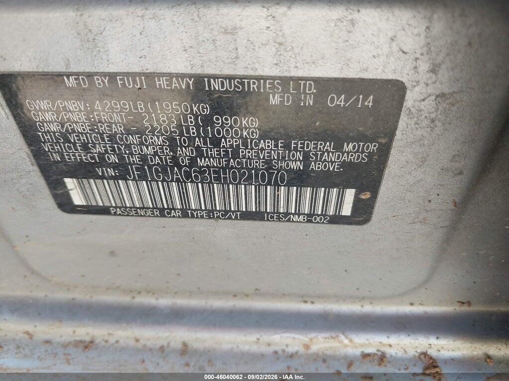 JF1GJAC63EH021070 2014 SUBARU IMPREZA photo no. 9
