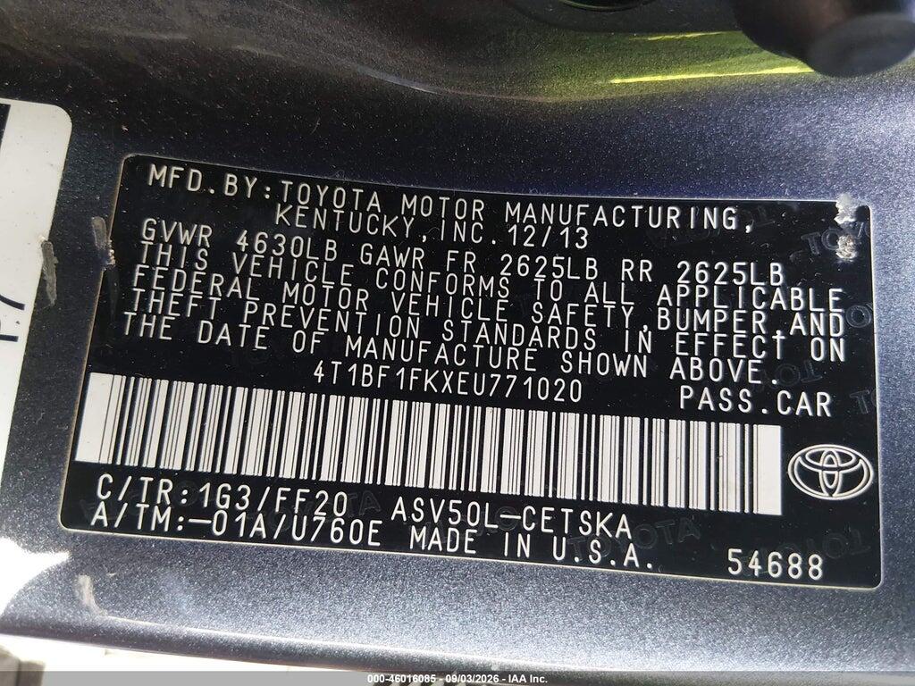4T1BF1FKXEU771020 2014 TOYOTA CAMRY photo no. 9