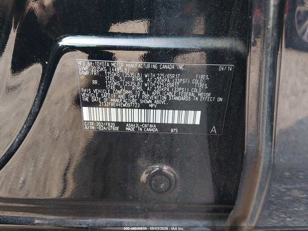 2T3ZFREV4EW097723 2014 TOYOTA RAV4 photo no. 9