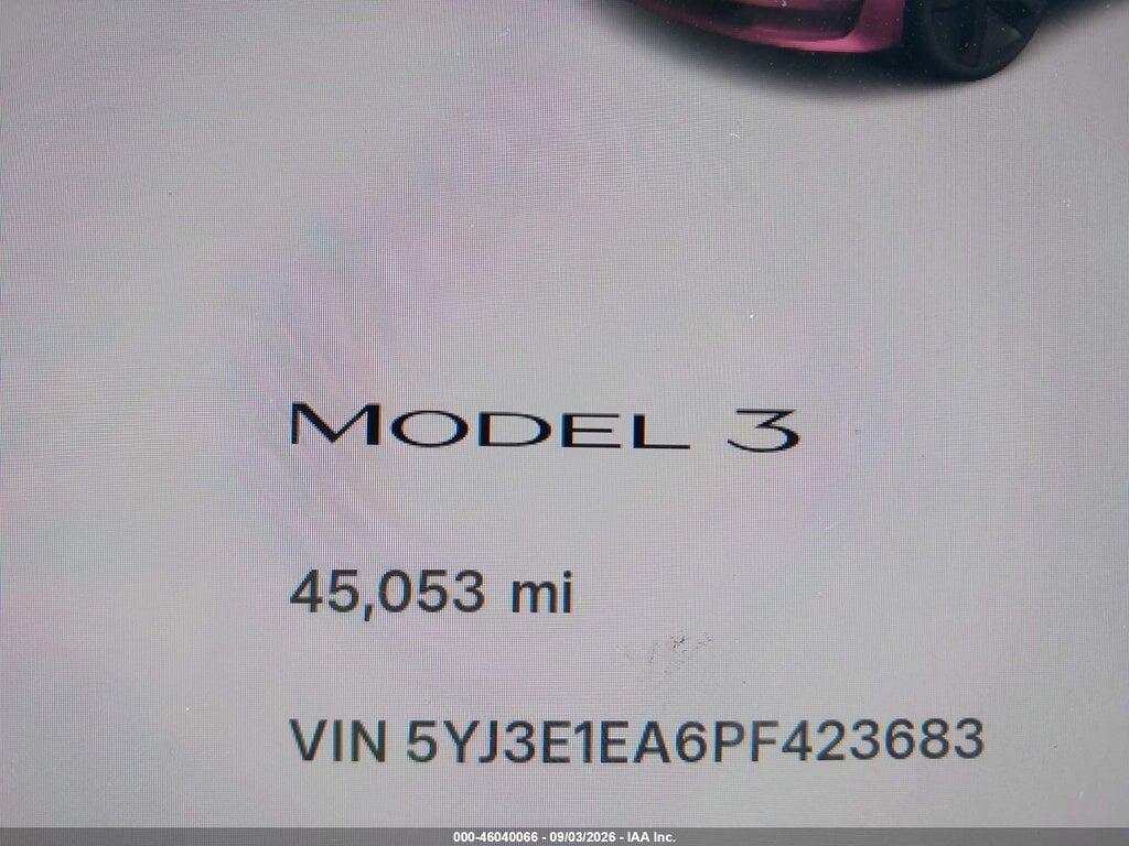 5YJ3E1EA6PF423683 2023 TESLA MODEL 3 photo no. 7