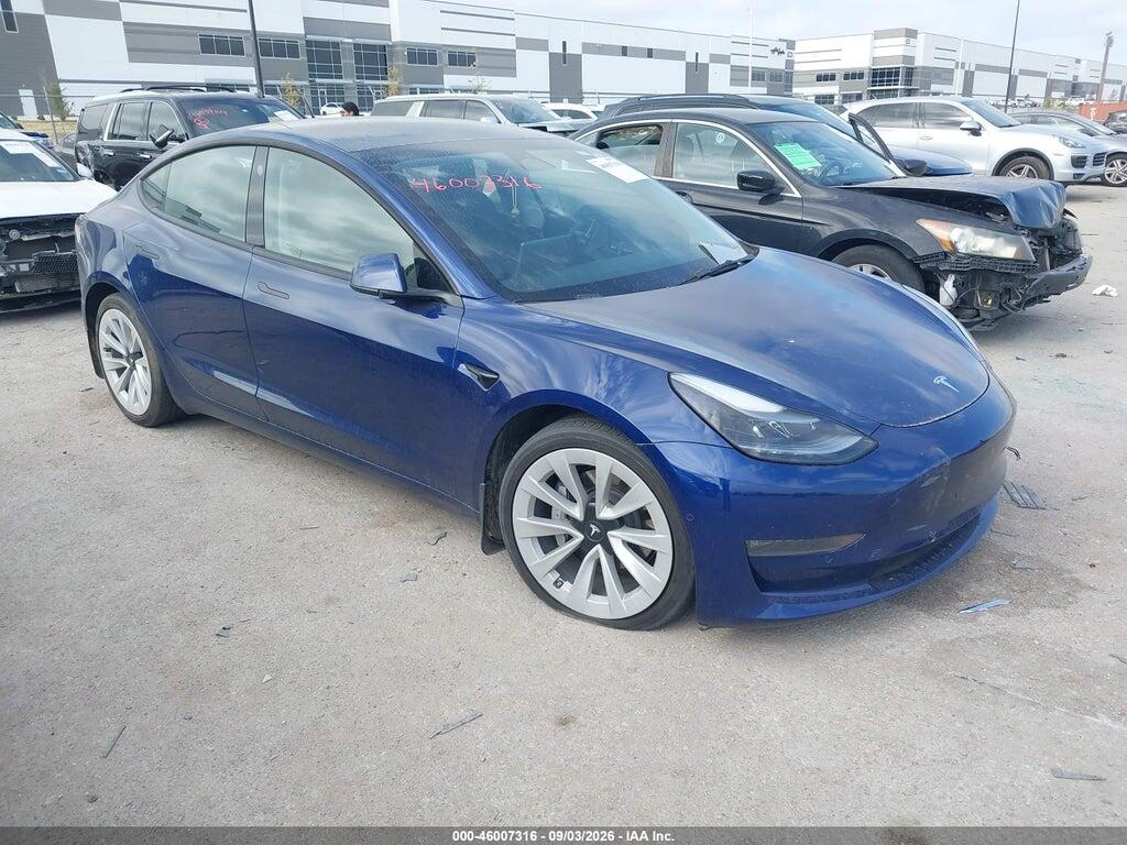 2022 TESLA MODEL 3 5YJ3E1EB4NF338699