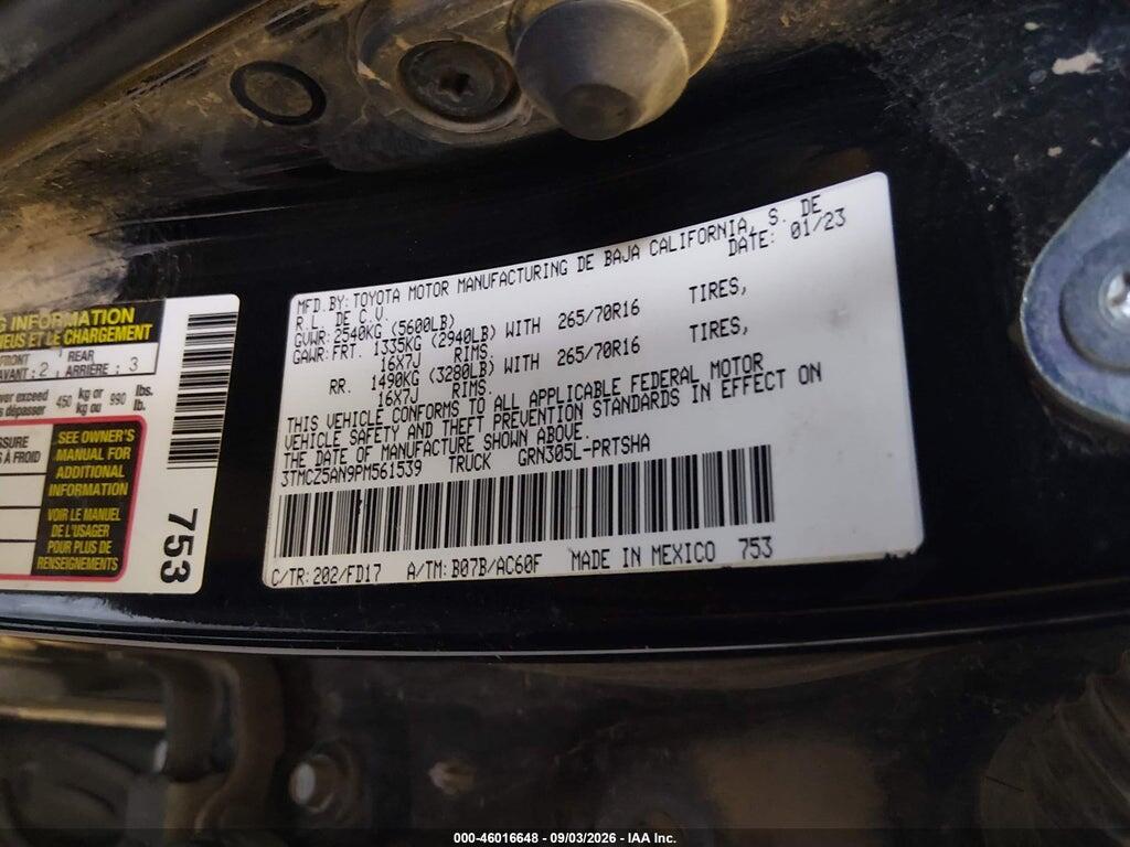 3TMCZ5AN9PM561539 2023 TOYOTA TACOMA photo no. 9