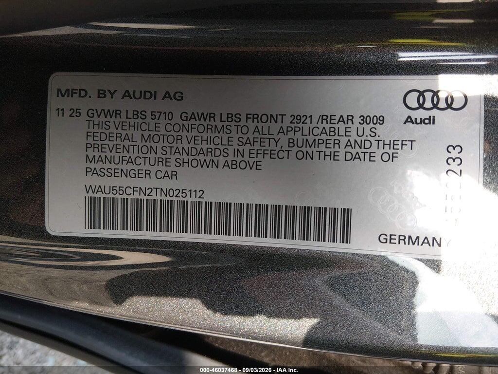 WAU55CFN2TN025112 2026 AUDI A6 photo no. 9