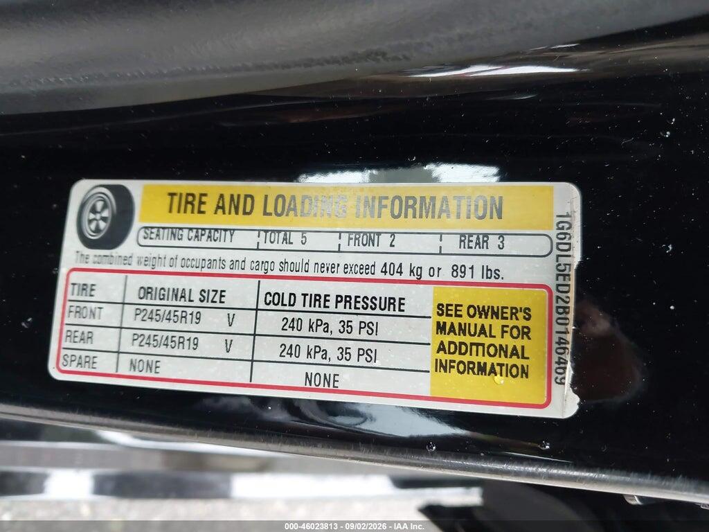 1G6DL5ED2B0146469 2011 CADILLAC CTS photo no. 9