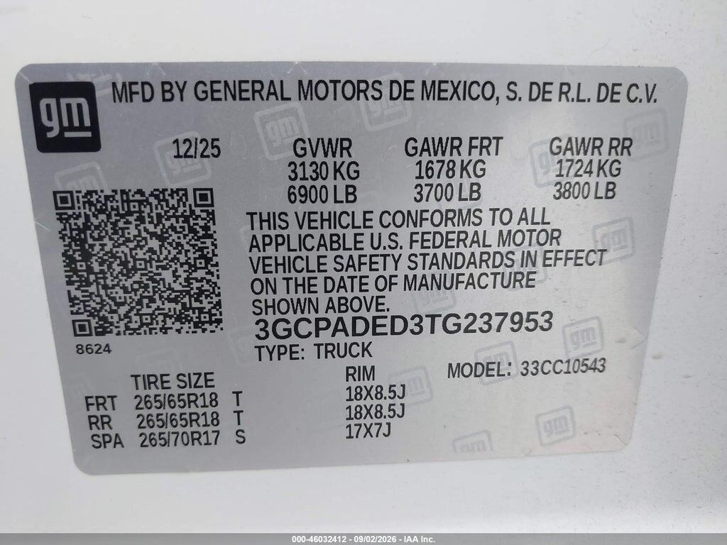 3GCPADED3TG237953 2026 CHEVROLET SILVERADO 1500 photo no. 9