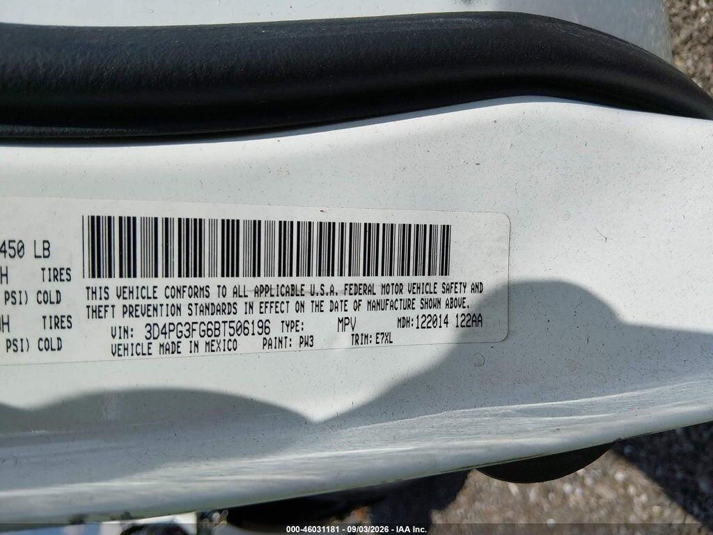 3D4PG3FG6BT506196 2011 DODGE JOURNEY photo no. 9