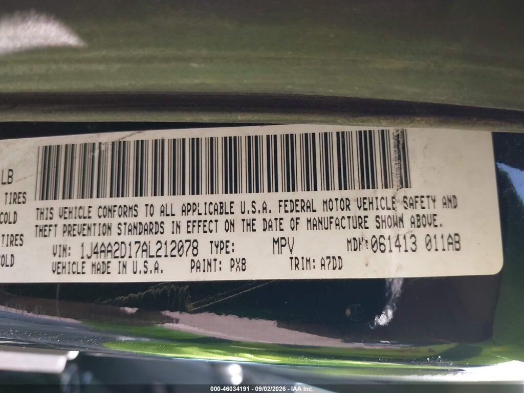 1J4AA2D17AL212078 2010 JEEP WRANGLER photo no. 9
