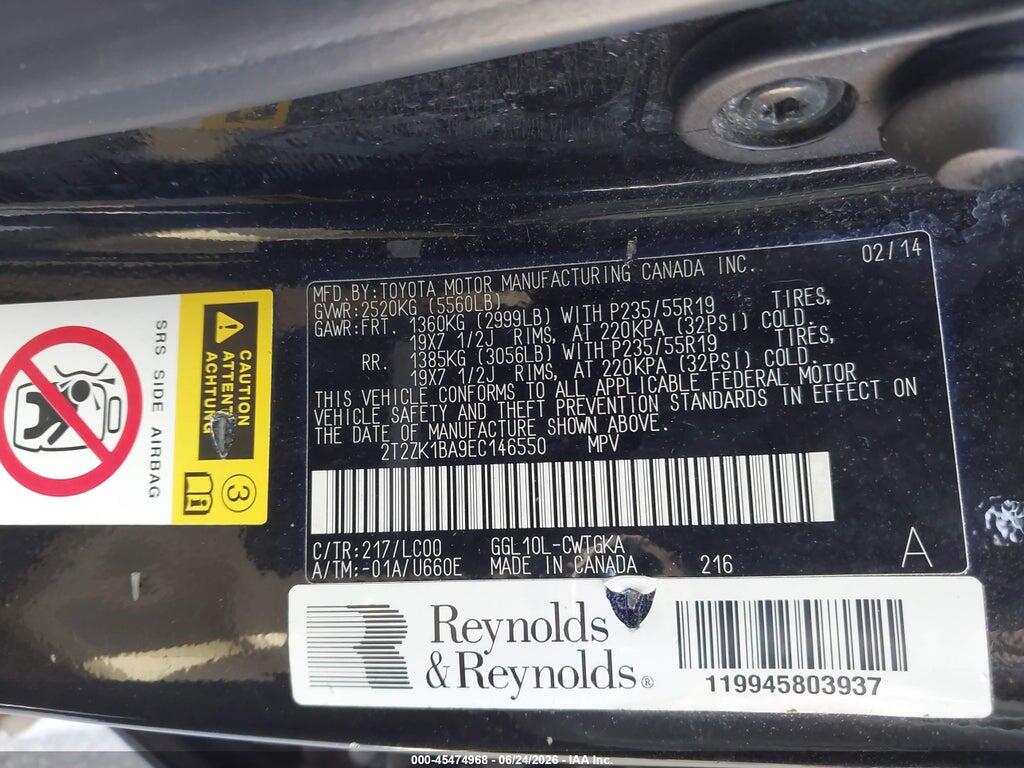 2T2ZK1BA9EC146550 2014 LEXUS RX 350 photo no. 9