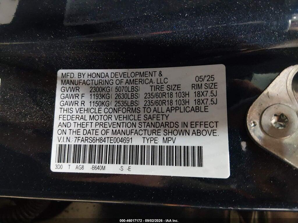 7FARS6H84TE004691 2026 HONDA CR-V HYBRID photo no. 9