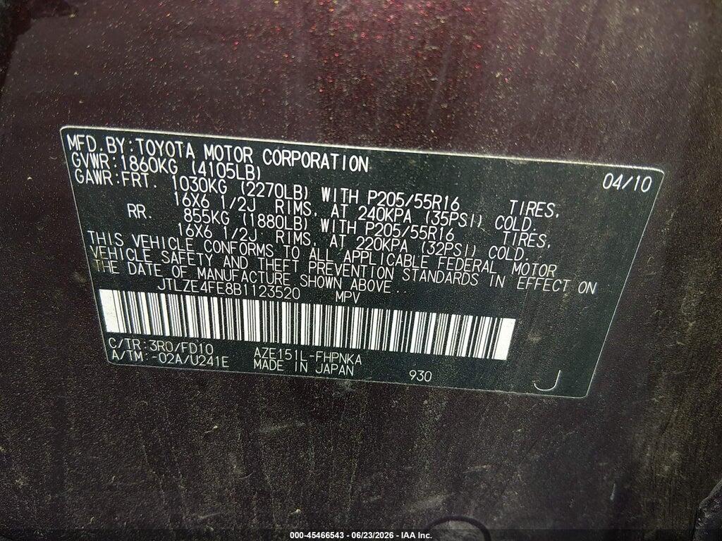 JTLZE4FE8B1123520 2011 SCION XB photo no. 9