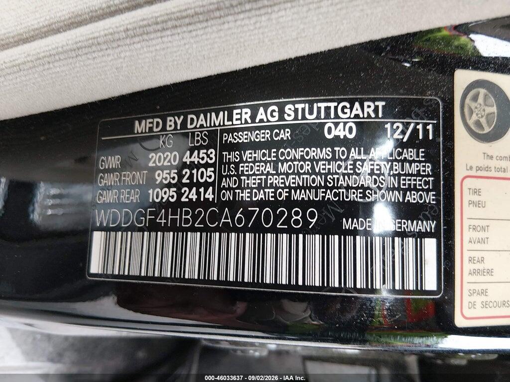 WDDGF4HB2CA670289 2012 MERCEDES-BENZ C 250 photo no. 9