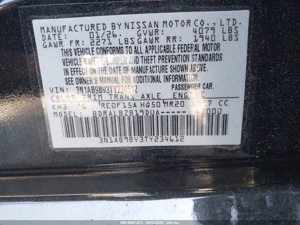 3N1AB9BV3TY234612 2026 NISSAN SENTRA photo no. 9