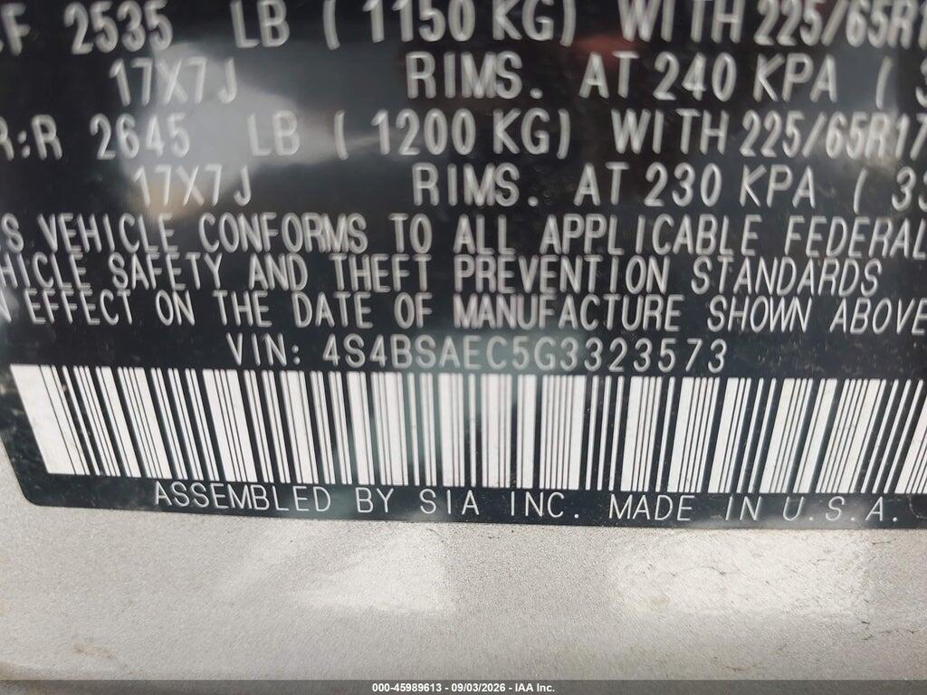 4S4BSAEC5G3323573 2016 SUBARU OUTBACK photo no. 9