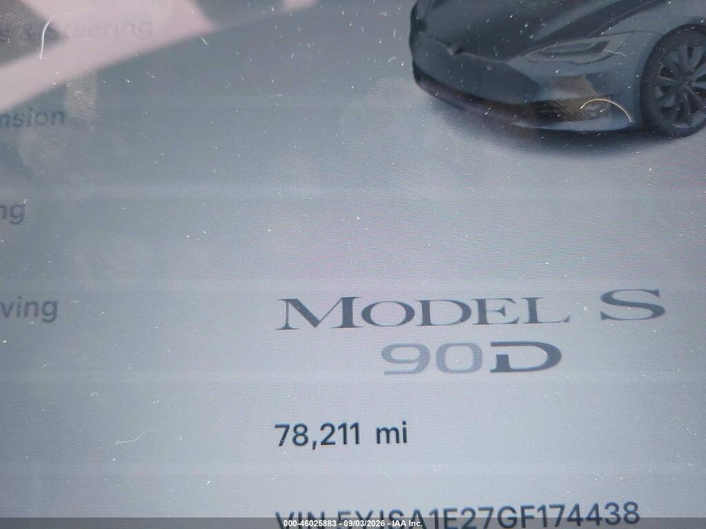 5YJSA1E27GF174438 2016 TESLA MODEL S photo no. 7