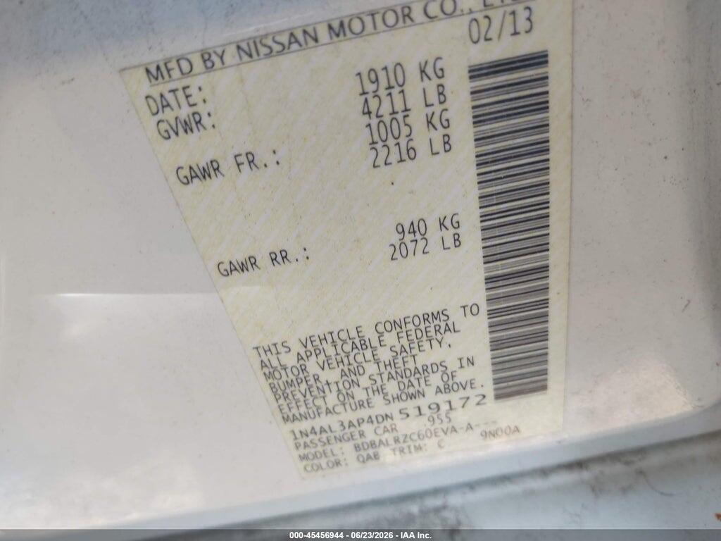 1N4AL3AP4DN519172 2013 NISSAN ALTIMA photo no. 9