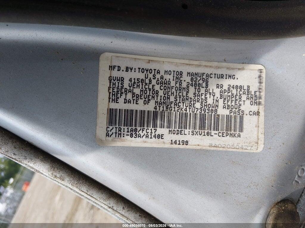 4T1BG12K4TU739308 1996 TOYOTA CAMRY photo no. 9