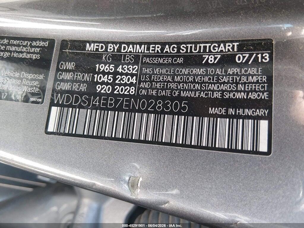 WDDSJ4EB7EN028305 2014 MERCEDES-BENZ CLA 250 photo no. 9
