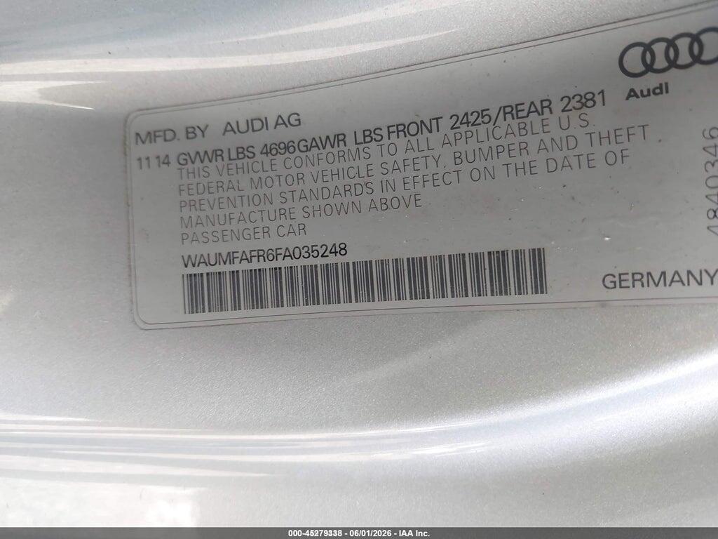 WAUMFAFR6FA035248 2015 AUDI A5 photo no. 9