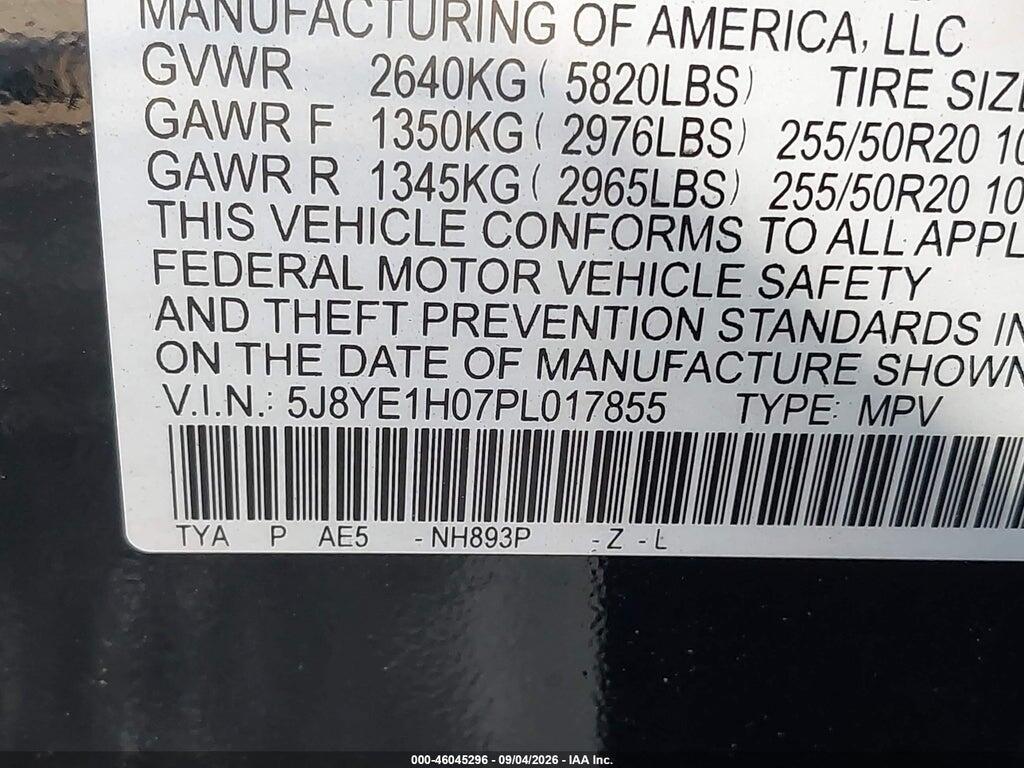 5J8YE1H07PL017855 2023 ACURA MDX photo no. 9