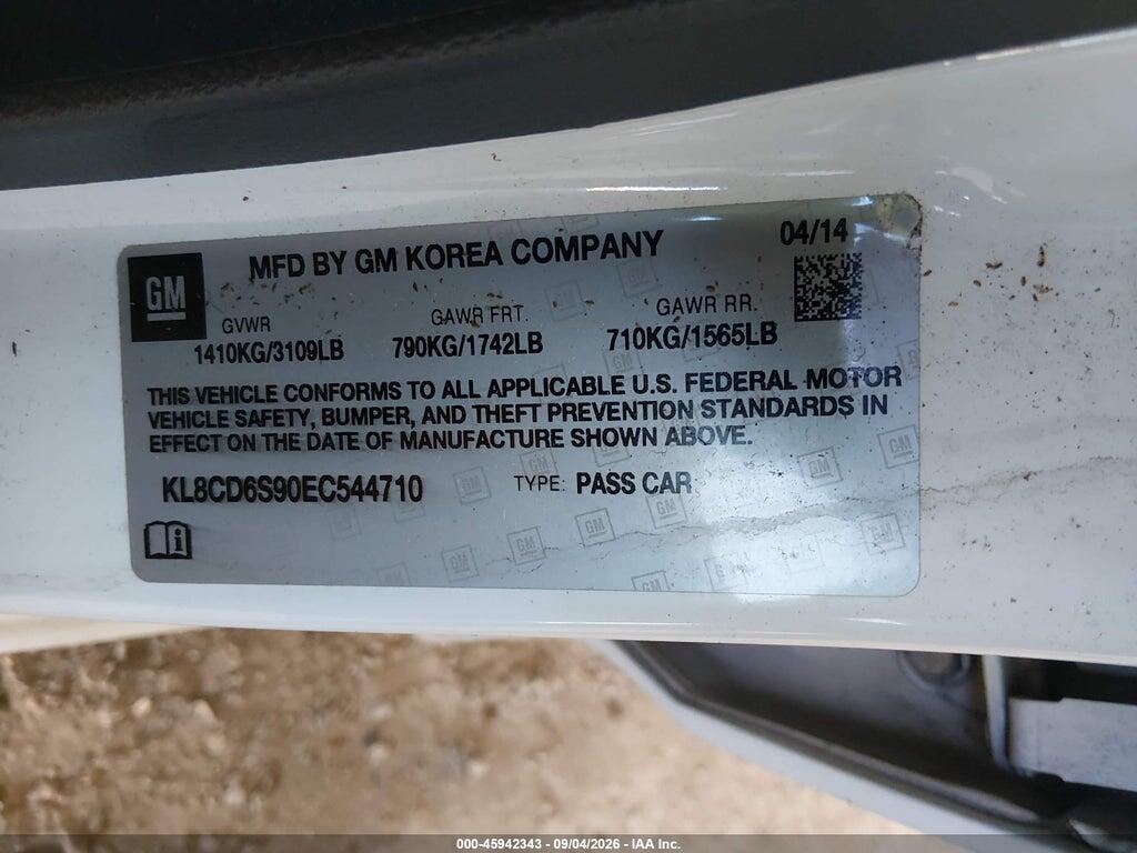 KL8CD6S90EC544710 2014 CHEVROLET SPARK photo no. 9