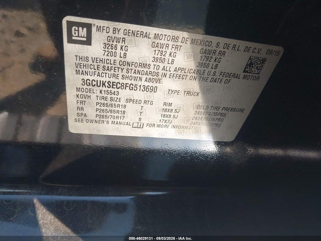 3GCUKSEC8FG513690 2015 CHEVROLET SILVERADO 1500 photo no. 9