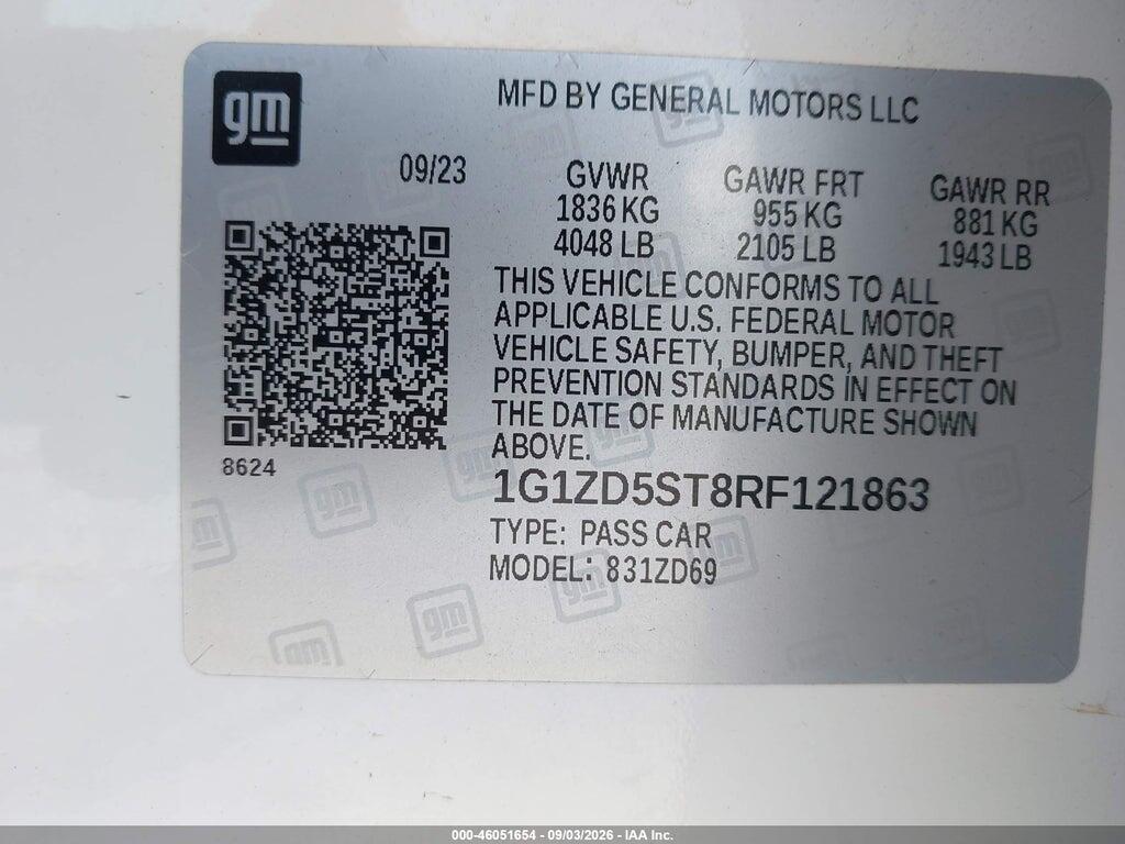 1G1ZD5ST8RF121863 2024 CHEVROLET MALIBU photo no. 9