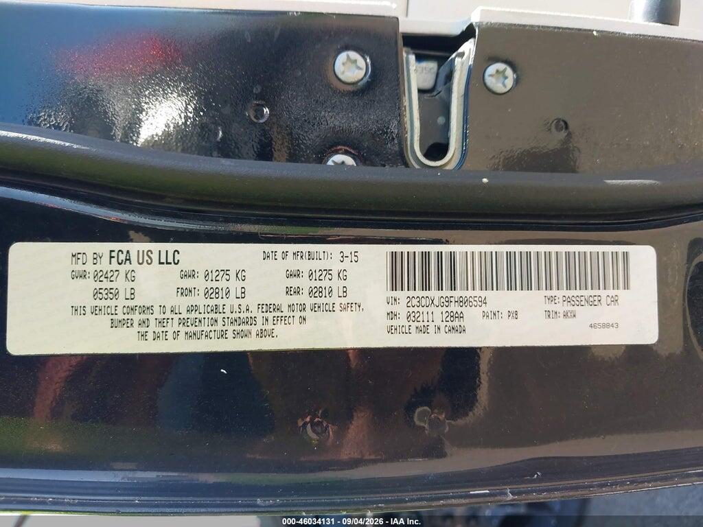 2C3CDXJG9FH806594 2015 DODGE CHARGER photo no. 9
